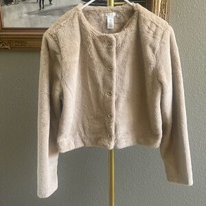H&M Soft Beige Teddy Jacket